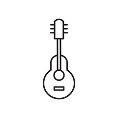 Guitar icon simple black line style.