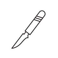 Scalpel icon simple black line style.