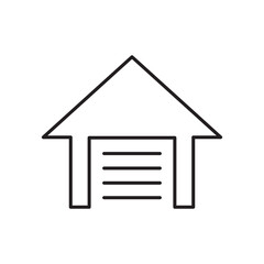 Garage flat simple vector symbols illustration.