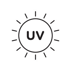UV icon simple black line style.
