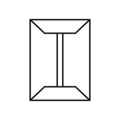 Document envelope icon simple black line style.