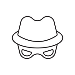 Spy icon simple black line style.