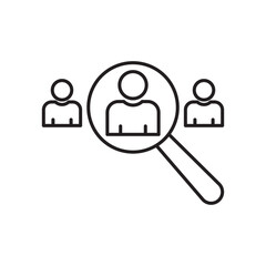 Job vacancy icon simple black line style.