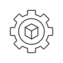 Product development icon simple black line style.