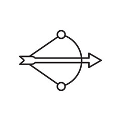 Archery icon simple black line style.