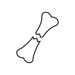 Fracture icon simple black line style.