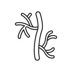 Human artery icon simple black line style.