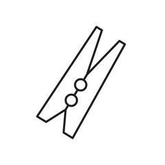 Peg icon simple black line style.