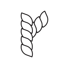 Pasta icon simple black line style.