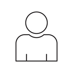 Individual icon simple black line style.