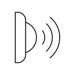 Motion sensor icon simple black line style.