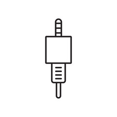 Audio jack icon simple black line style.