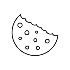 Cookie flat simple vector symbols illustration.
