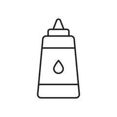 Glue bottle icon simple black line style.