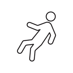 Slippery floor icon simple black line style.