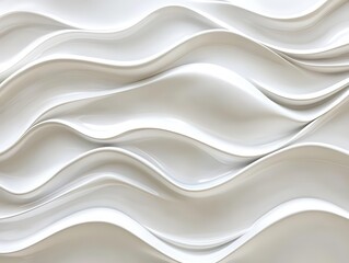 Fototapeta premium abstract seamless white glossy waves create a soft, flowing texture that overlays a minimalist background. subtle and elegant design for modern visual appeal