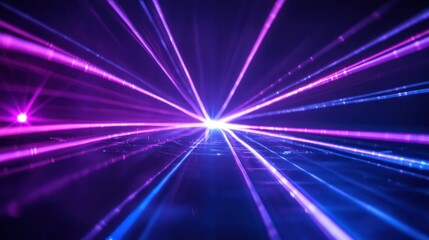 Fototapeta premium A vibrant display of colorful laser beams creating a dynamic visual effect.