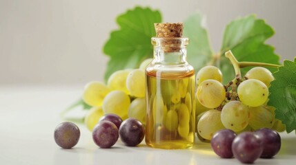 Grape Seed Oil with Grapes and Vine Leaves