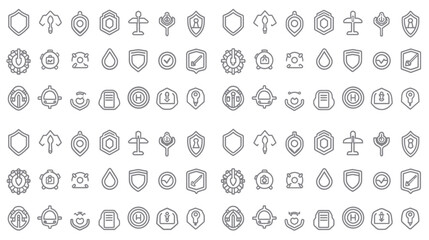 Crisis Management Icon Collection Vector Set - Simple Line Illustrations for Emergency Response, Safety, and Risk Preparedness