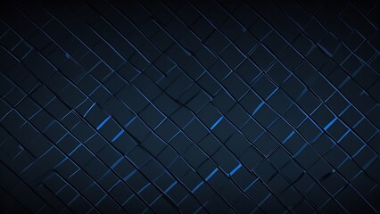 A blue grid lines on a dark background