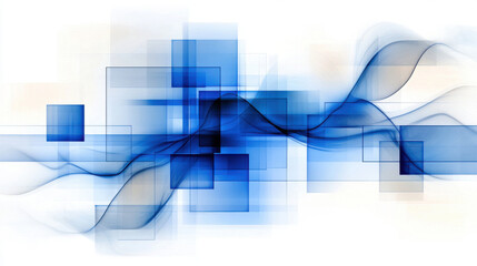 Fototapeta premium seamless digital background in shades of blue with abstract shapes and waves