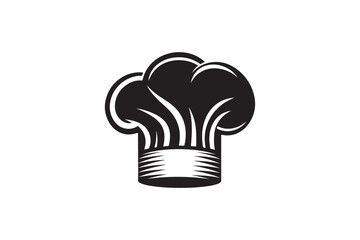 Chef's hat silhouette vector art illustration