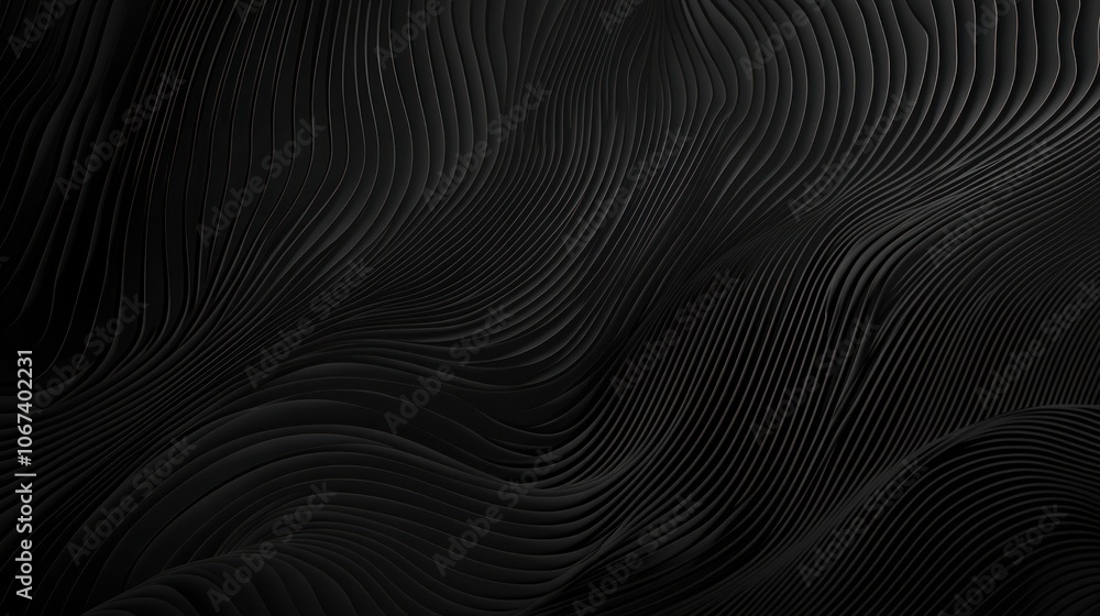 Poster a textured black background with flowing wave patterns, creating a modern and sleek aesthetic.