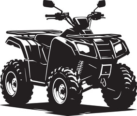 ATV Quad bike vehicle silhouette vector illustration isolated on a white background  quadbike, quad bike, quadbike illustration, quadbike silhouette, atv, atv bike, action, dangerous, extreme, motor,  © Md Hasan