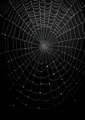 Fototapeta premium Aesthetic Photography of spider web black backgrounds concentric.