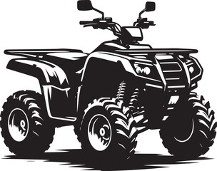 ATV Quad bike vehicle silhouette vector illustration isolated on a white background  quadbike, quad bike, quadbike illustration, quadbike silhouette, atv, atv bike, action, dangerous, extreme, motor,  © Md Hasan