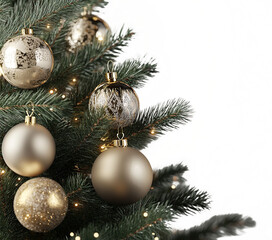 Fototapeta premium Christmas tree as element on transparent background