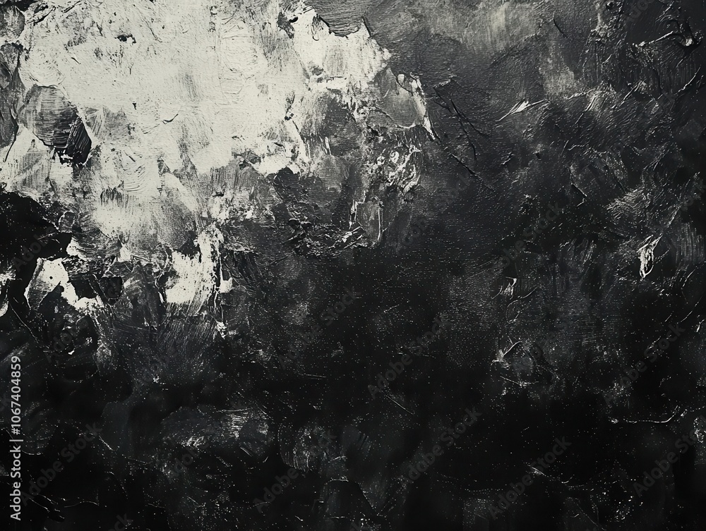 Poster a textured monochrome background with intricate, detailed grainy effects, creating a visually striki