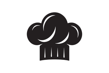 Chef's hat silhouette vector art illustration