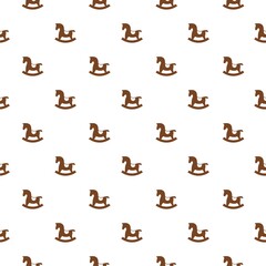 Rocking horse icon pattern seamless isolated on white background