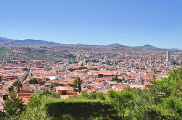 Fototapeta premium View of the historic center of the Bolivian city of Sucre