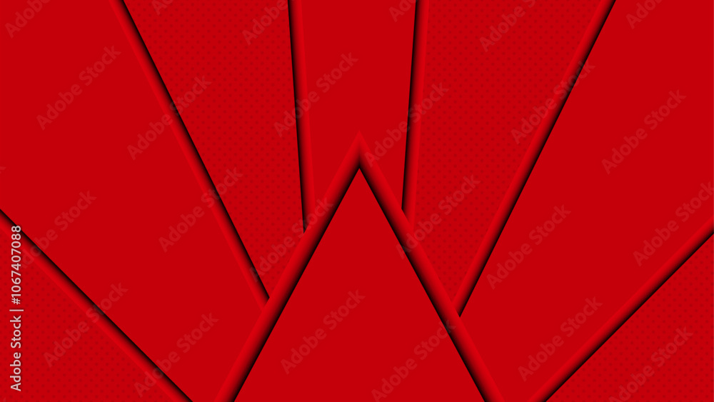 Poster Abstract background design with gradient shape | Modern line gradient background | Red color luxury triangle shape vector background design