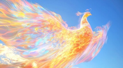 Obraz premium Majestic Peacock Cloud: A Stunning Display of Nature's Artistry in the Sky