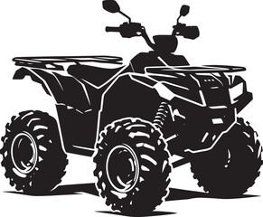ATV Quad bike vehicle silhouette vector illustration isolated on a white background  quadbike, quad bike, quadbike illustration, quadbike silhouette, atv, atv bike, action, dangerous, extreme, motor,  © Md Hasan