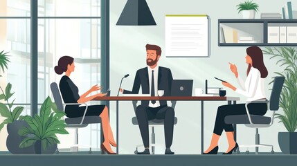 Business Meeting Illustration