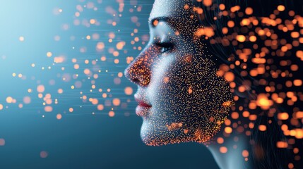 A realistic digital avatar of a person with lifelike facial expressions and gestures, representing AI in virtual assistants and customer service.