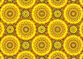 Abstract Tilt-Shift Rotary Wheel Seamless Pattern
