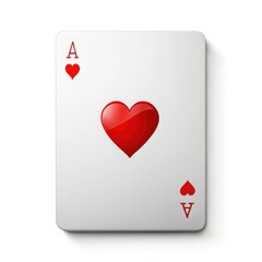 Obraz premium Playing card symbol cards white background.