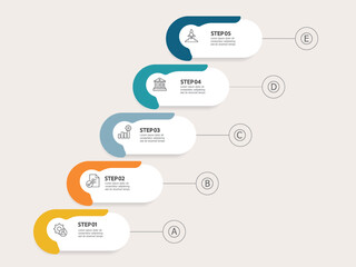 infographics timeline business workflow report background with business icon 5 steps for presentation