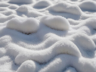 Obraz premium Light snow surface close-up.