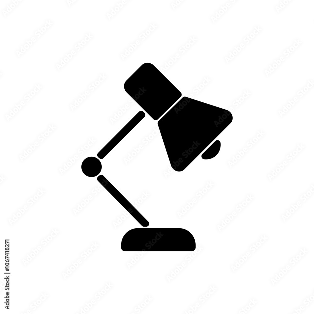 Poster table lamp simple icon vector. flat design. white background