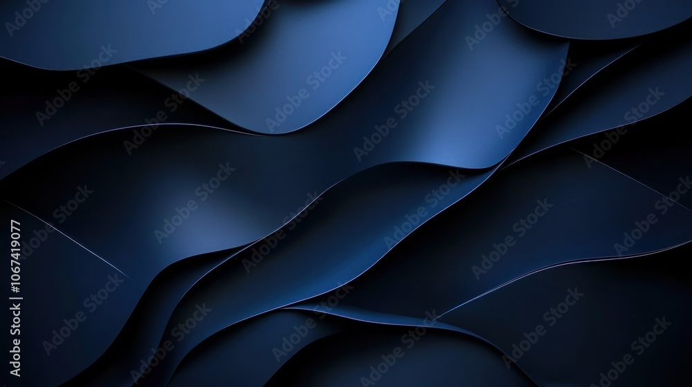 Poster abstract blue wave patterns creating a smooth, fluid texture.