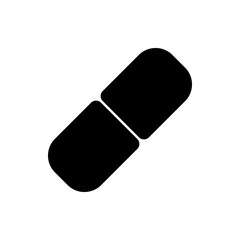 Pill simple icon vector. Flat design. White background