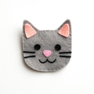 Felt stickers of a single cat accessories accessory applique.