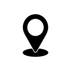 Location pointer simple icon vector. Flat design. White background