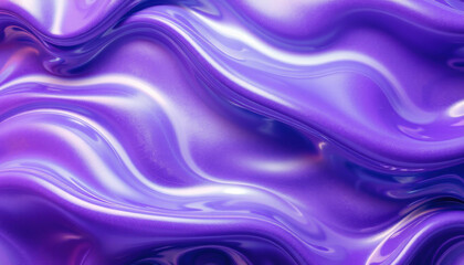 Fototapeta premium Abstract purple waves create fluid and dynamic visual experience, showcasing smooth textures and vibrant colors that evoke sense of movement and depth